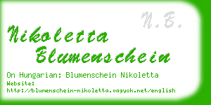 nikoletta blumenschein business card